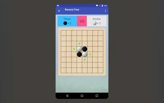 Scacchiera 8x8 di Reversi Othello con dischi bianchi e neri da capovolgere